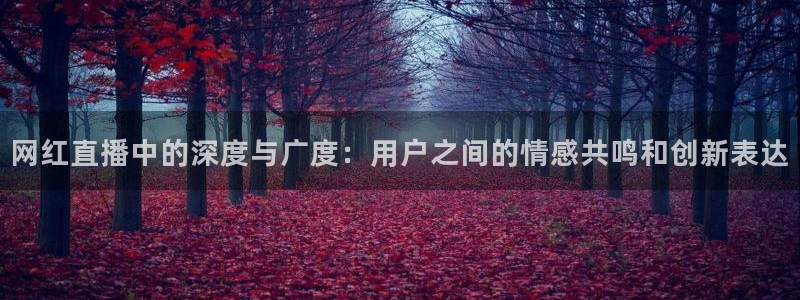绿茵体育app官网入口：网红直播中的深度与广度：用户之间的情感共鸣和创新表达